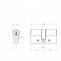 Preview: Doppelzylinder KESO 8000 Omega² mit erhöhtem Aufbohrschutz 81.C15